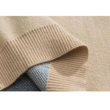 Pullover mit Rundhalsausschnitt und Landschaftsmalerei
