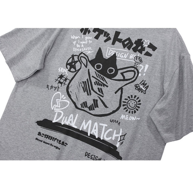 Japanese Style Animes Print Tee