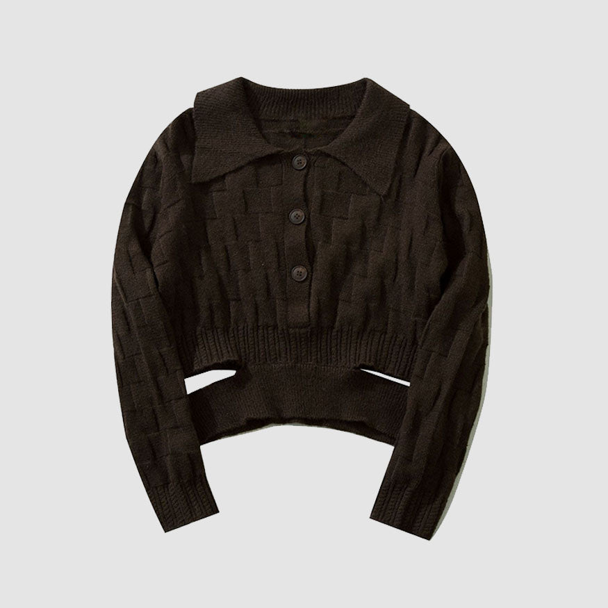 Kurz geschnittener Pullover mit Taillenausschnitt