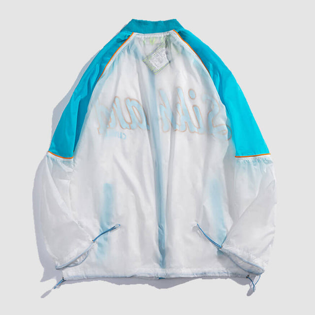 Buchstabenbedruckte sonnendichte QD-Jacke