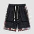 Ethnic Style Denim Patchwork Drawstring Shorts