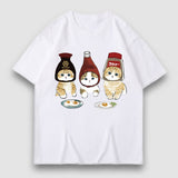 T-Shirt mit Cartoon-Nudel-Print