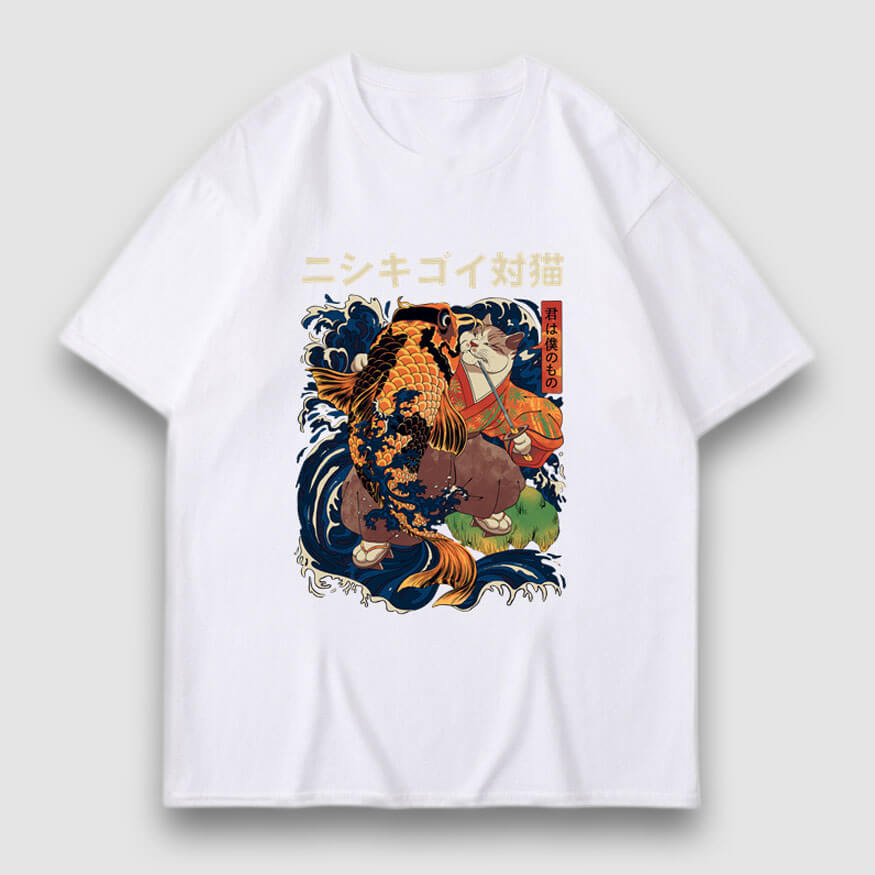 T-Shirt mit Cartoon-Nudel-Print