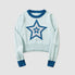 Kurzer Pullover aus Jacquard mit Pentagramm