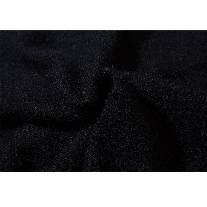 Shy Dog Pattern Fuzzy Sweater