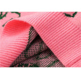 Abrazando al conejo Cartoon Knit Sweater