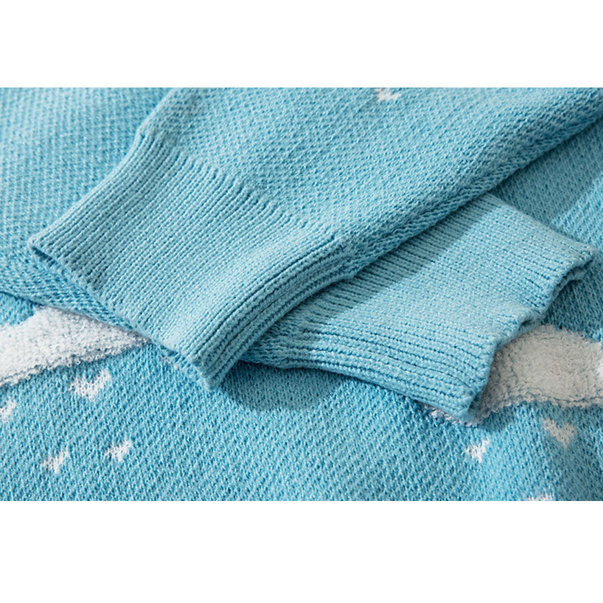 Niedlicher Pullover mit regnendem Muster