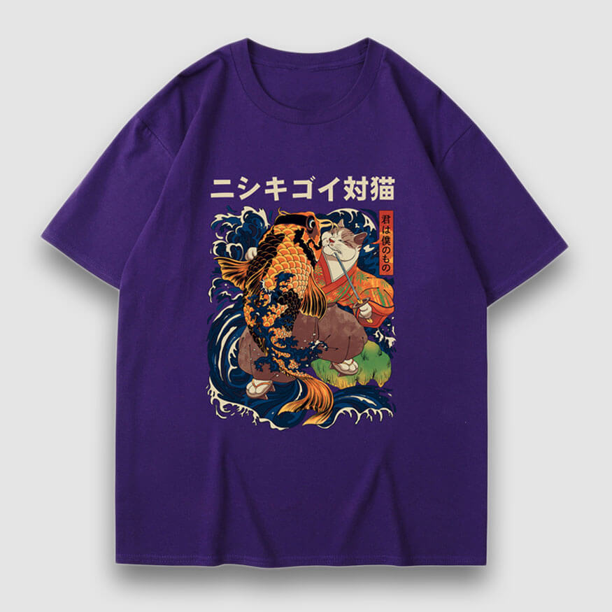 T-Shirt mit Cartoon-Nudel-Print