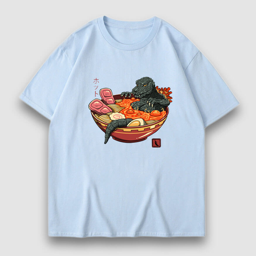 T-Shirt mit Cartoon-Nudel-Print