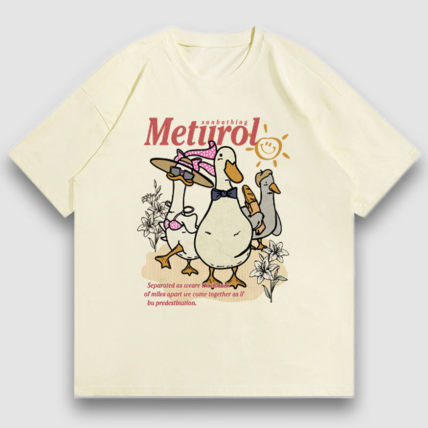Patrón de ganso de vacaciones Print Tee