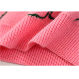 Abrazando al conejo Cartoon Knit Sweater