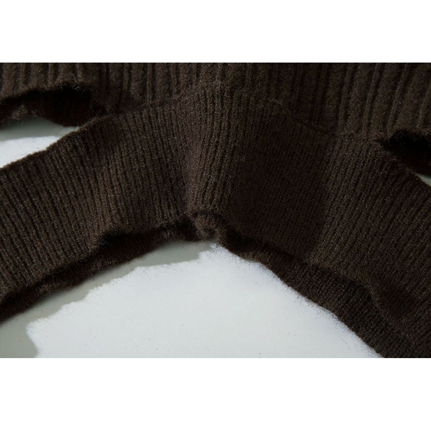 Kurz geschnittener Pullover mit Taillenausschnitt