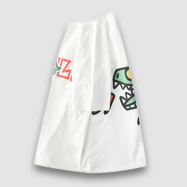 T-Shirt mit feuerspeiendem Dinosaurier-Print