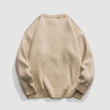 Pullover mit Rundhalsausschnitt und Landschaftsmalerei