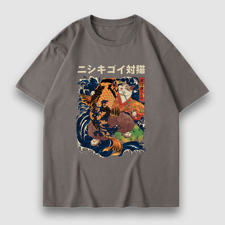 T-Shirt mit Cartoon-Nudel-Print