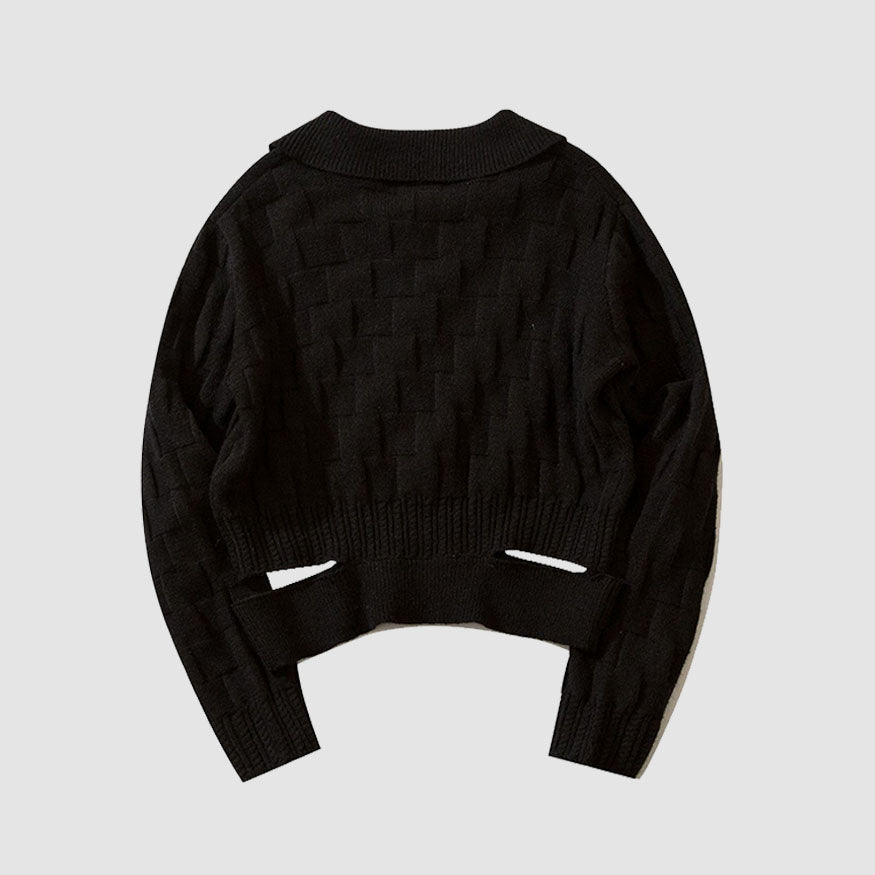 Kurz geschnittener Pullover mit Taillenausschnitt