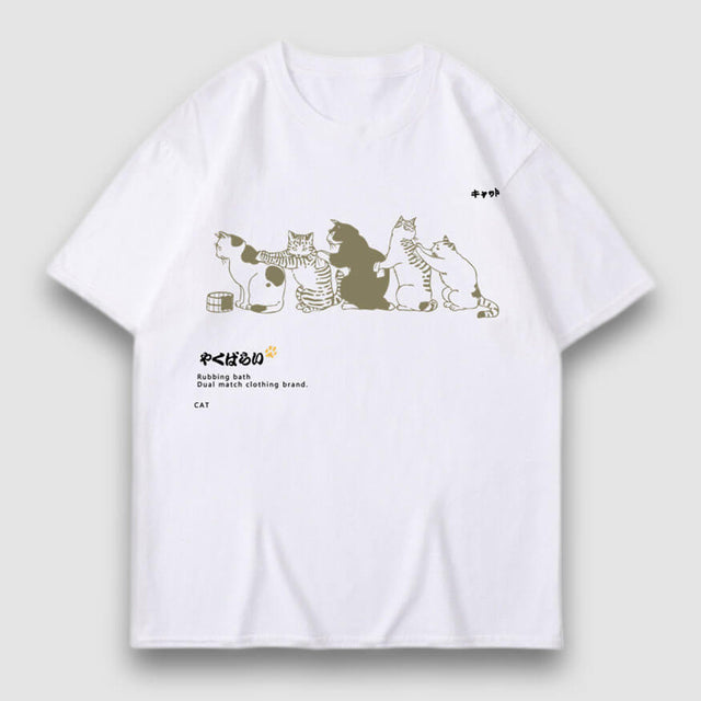 T-Shirt mit Cartoon-Nudel-Print