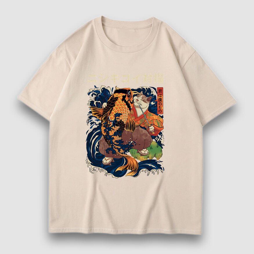 T-Shirt mit Cartoon-Nudel-Print