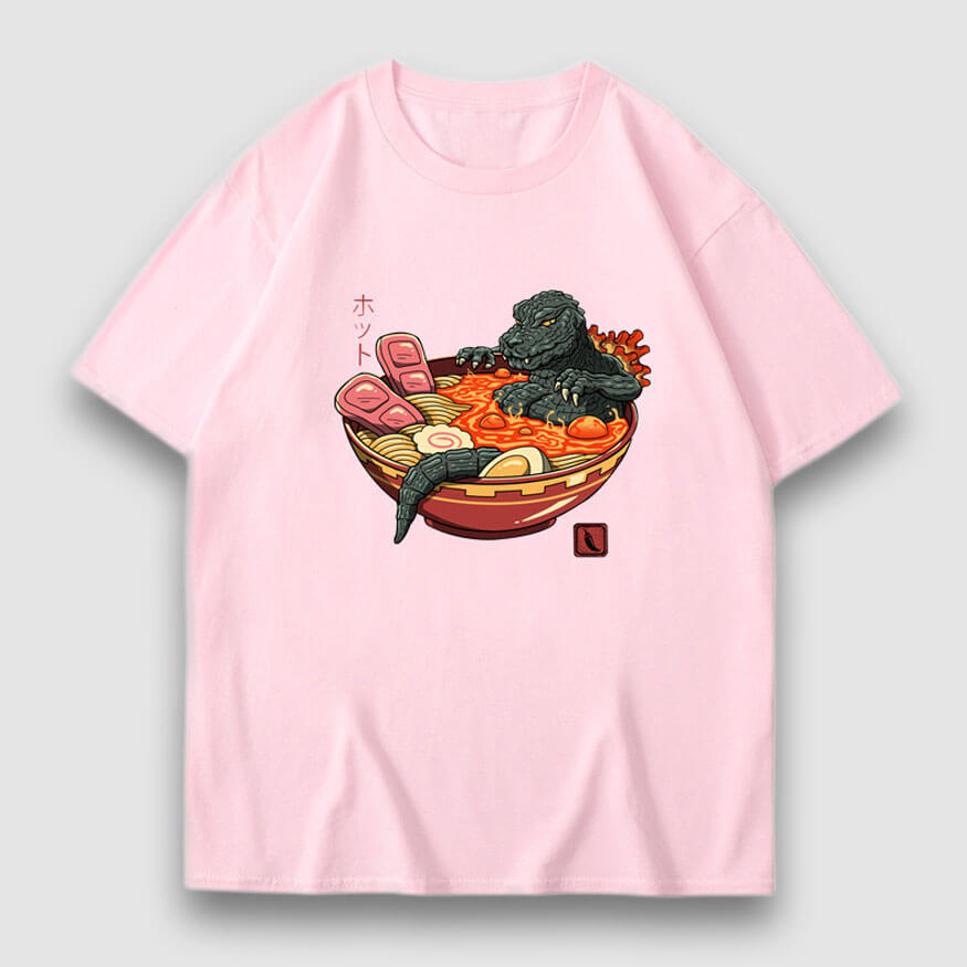 T-Shirt mit Cartoon-Nudel-Print