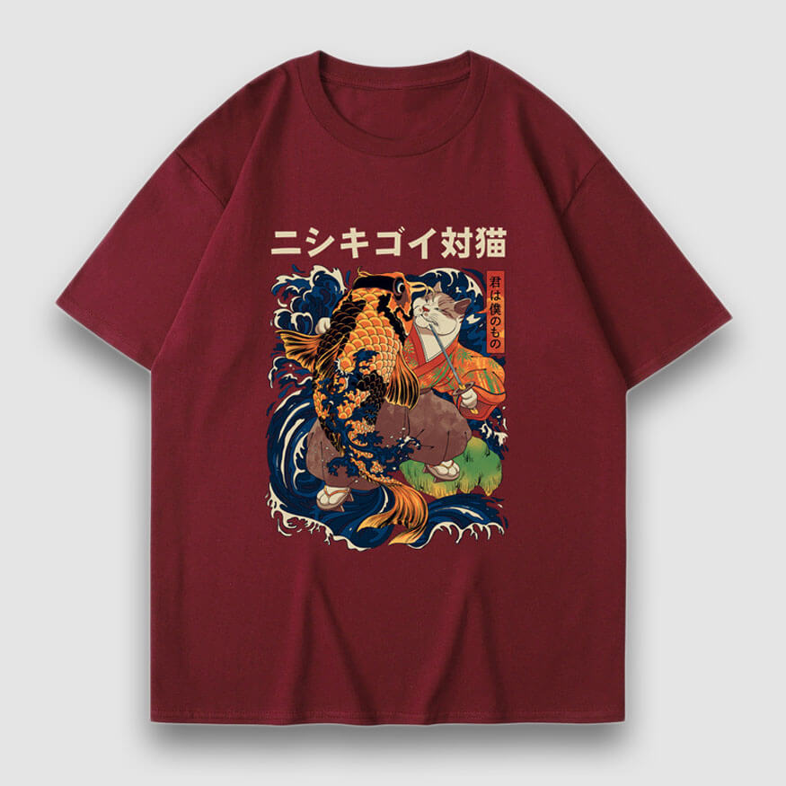 T-Shirt mit Cartoon-Nudel-Print