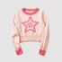 Kurzer Pullover aus Jacquard mit Pentagramm