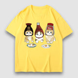 T-Shirt mit Cartoon-Nudel-Print