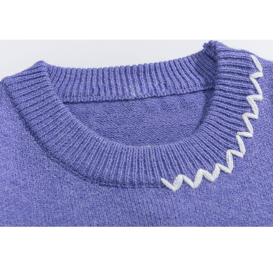 Scarf Rabbit Pattern Sweater