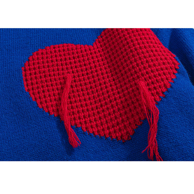 Suéter de tres patrones de corazón