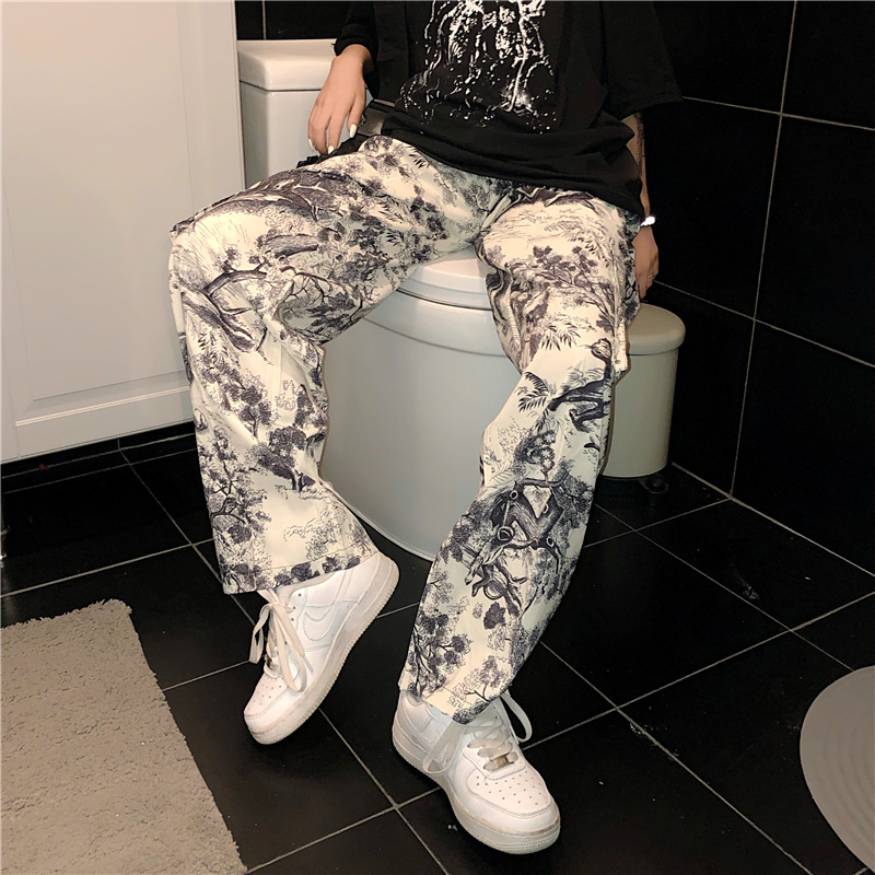 Pantalones con cordón para pintar con tinta