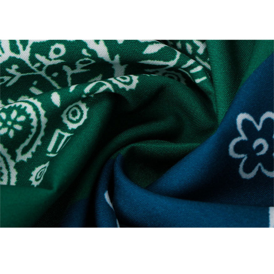Camisa + pantalones cortos con estampado floral de anacardo de dos piezas