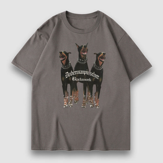 Vintage Doberman Pinscher Print Tee