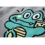 Pullover mit Dinosaurier-Print und Milchtee