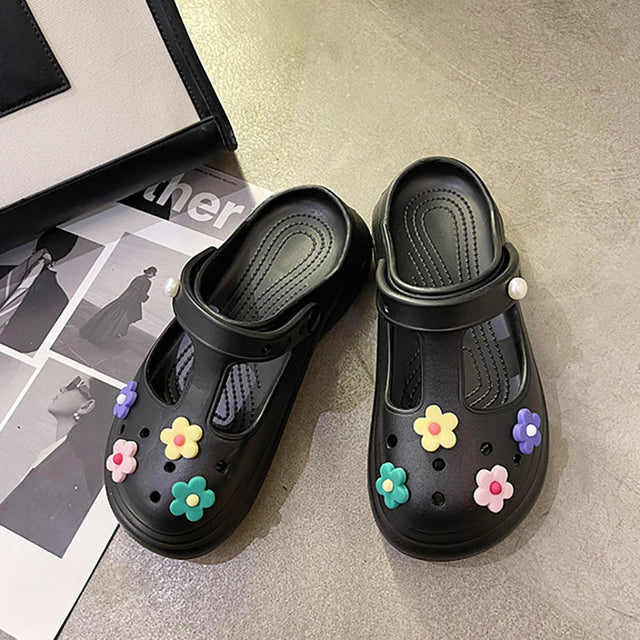 Süßer bunter Blumen-Garten-Clog