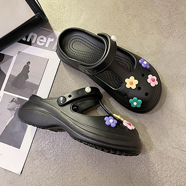 Süßer bunter Blumen-Garten-Clog