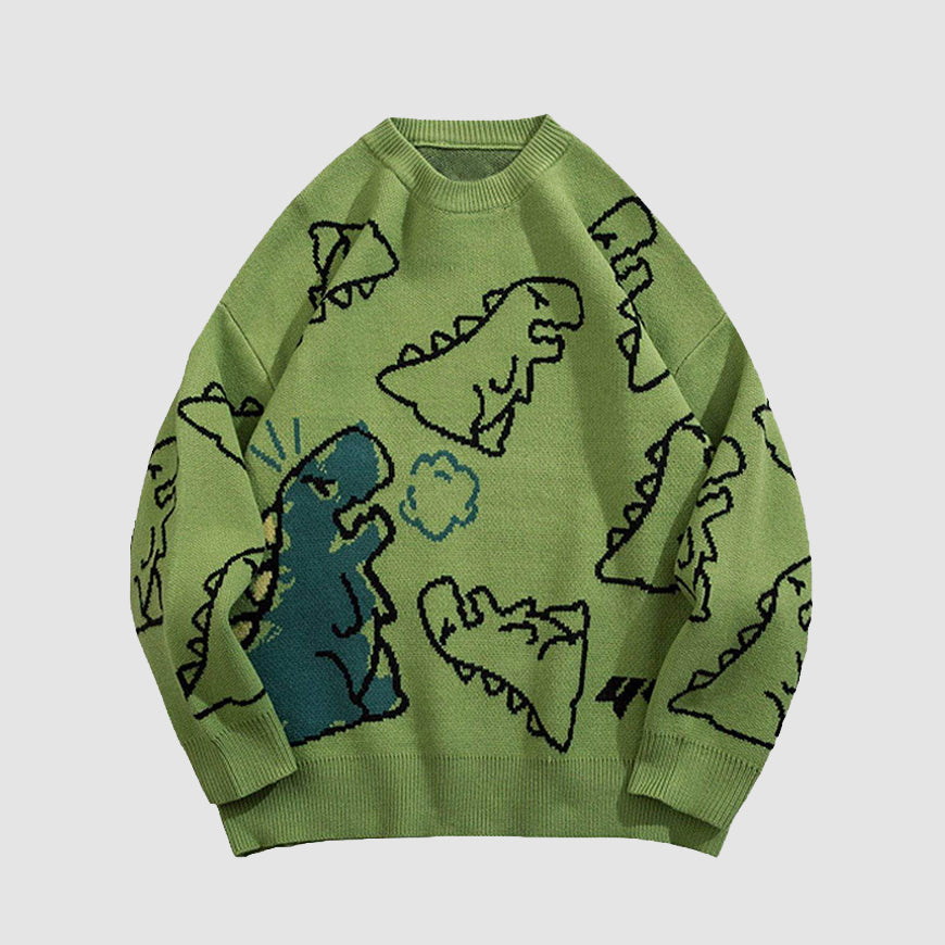 Suéter estampado de dinosaurios