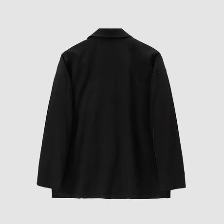Blazer negro con parche de cadena