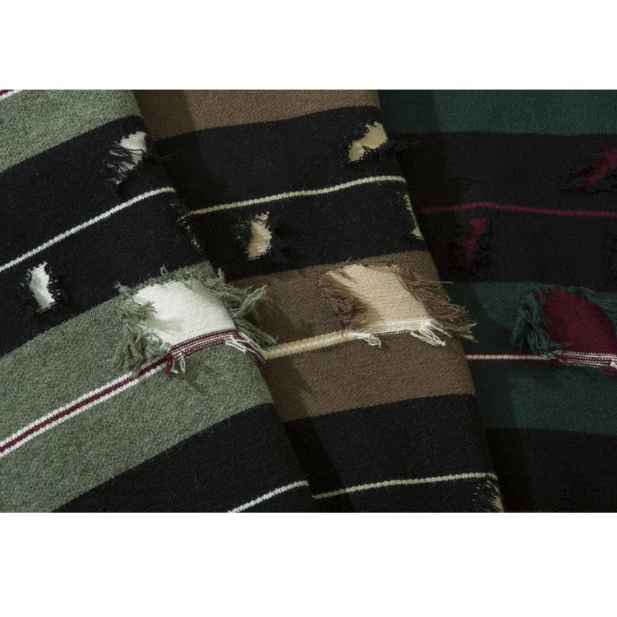 Vintage Pullover mit zerrissenem Streifenmuster