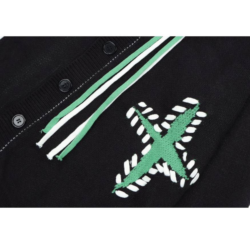 Suéter Cardigan con patrón de estrella de borla