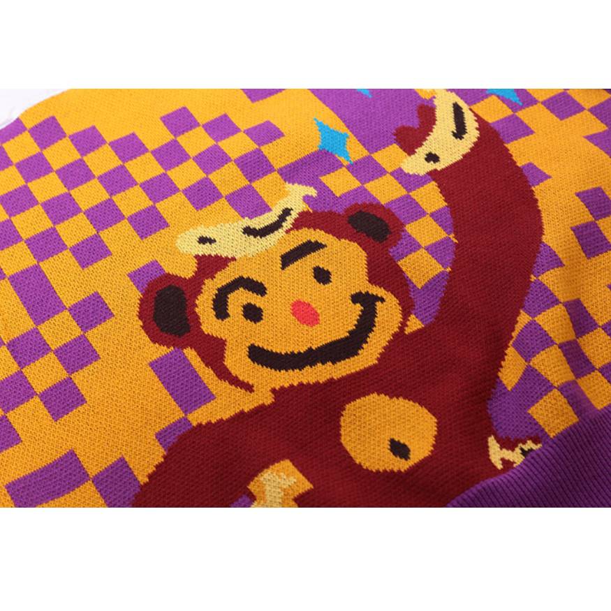 Monkey & Banana Pattern Sweater