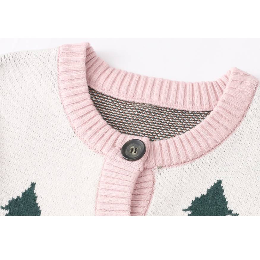 Ilustración de paisaje infantil Jacquard Cardigan Suéter