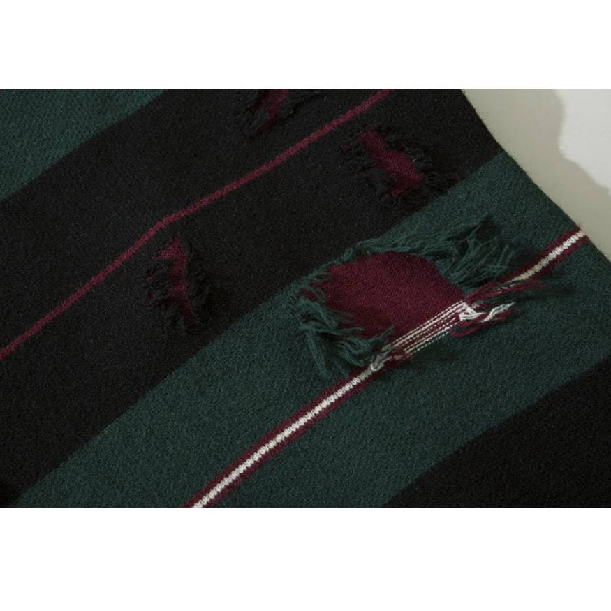 Vintage Pullover mit zerrissenem Streifenmuster