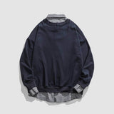 Gefälschtes Zwei-Karo-Sweatshirt mit Kragen