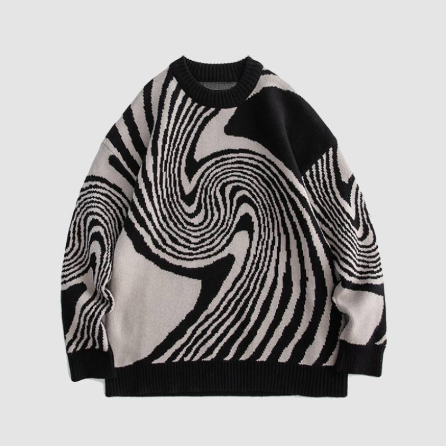 Jacquard-Pullover mit Jahresringen