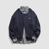 Gefälschtes Zwei-Karo-Sweatshirt mit Kragen