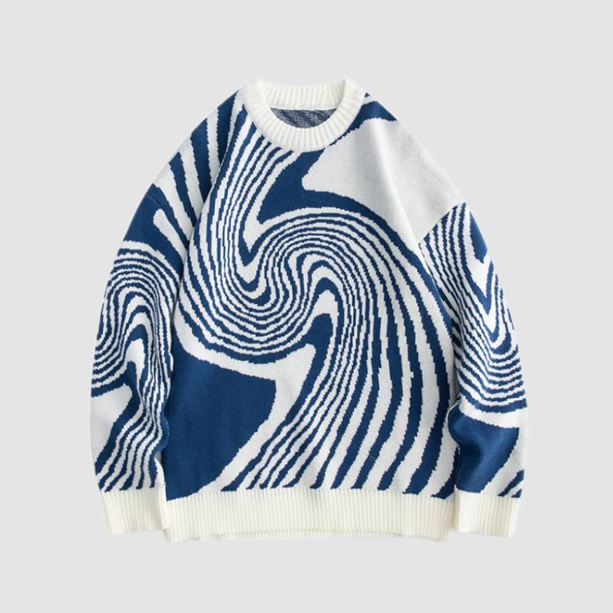 Jacquard-Pullover mit Jahresringen