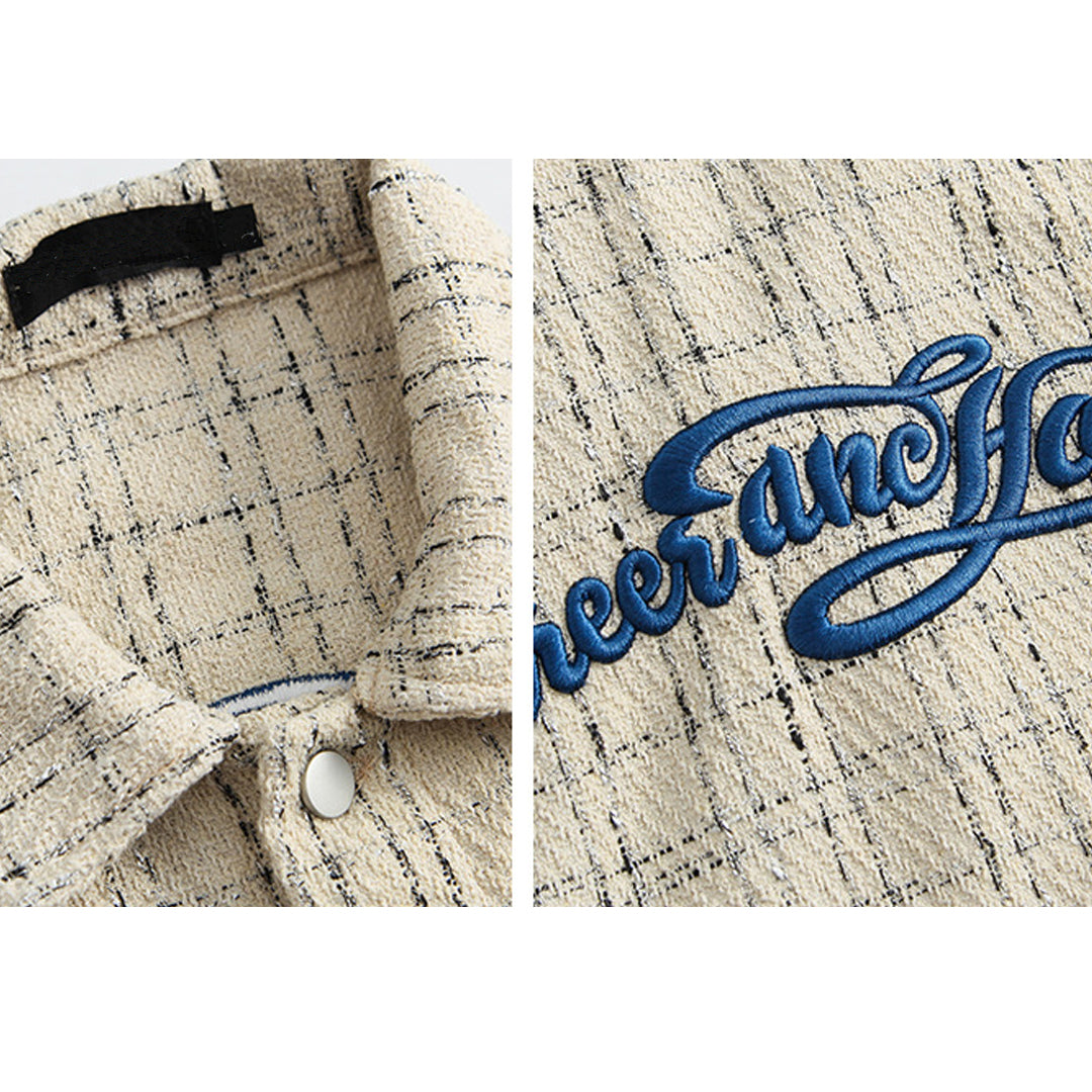Trendige karierte Jacke im koreanischen Stil
