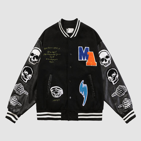 Skull Armband Baseball Jacket