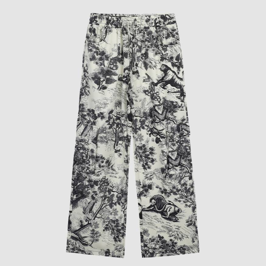 Pantalones con cordón para pintar con tinta