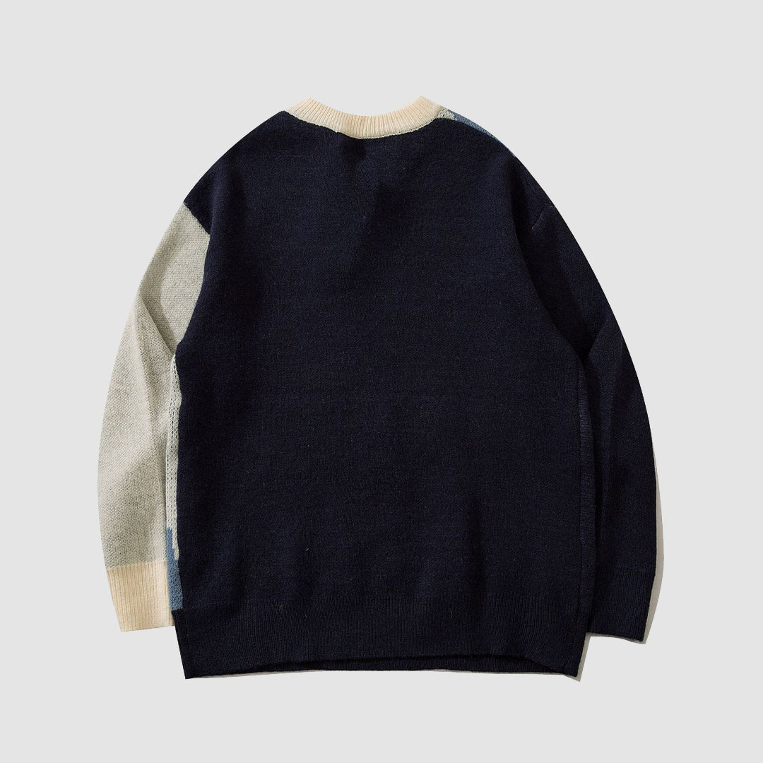 Pullover mit Segelboot-Stickerei