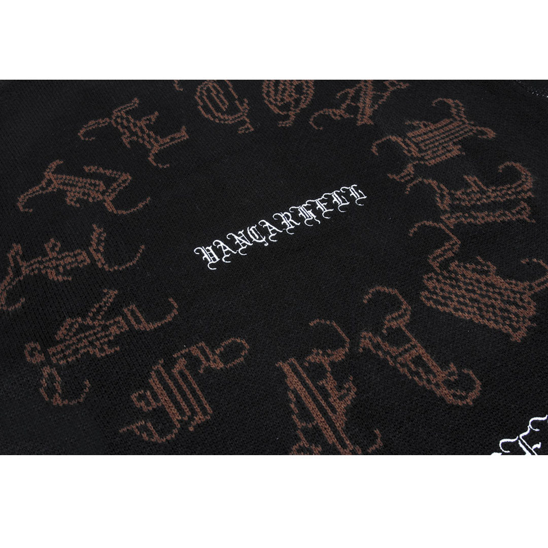 Skelett-Pullover mit zerrissenem Saum